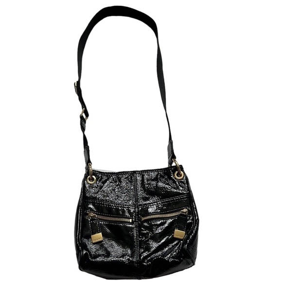 Michael Kors Layton Patent Leather Crossbody Bag - Picture 1 of 10